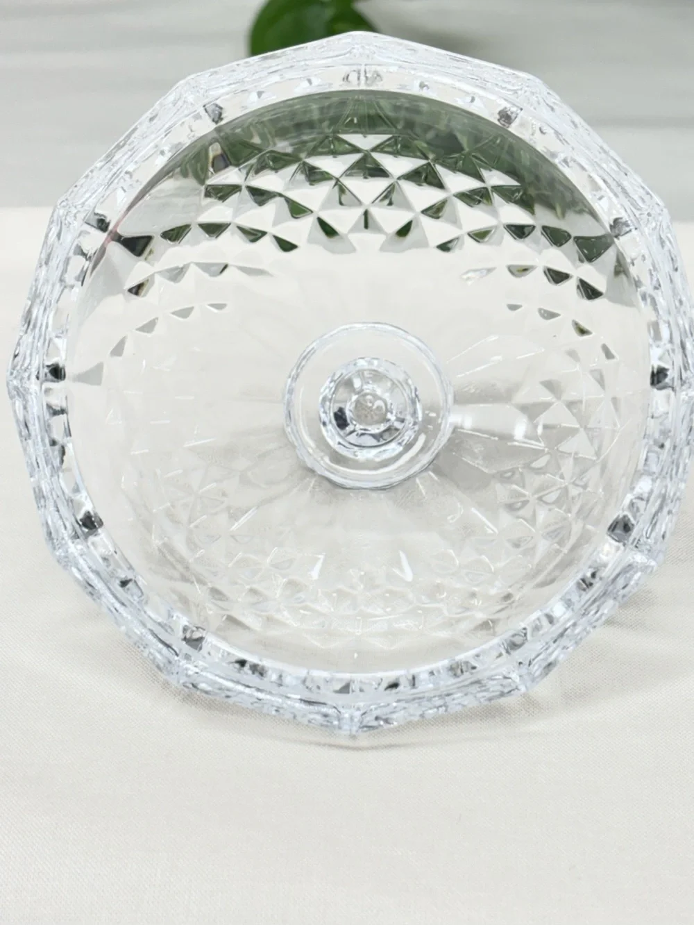Vintage Cristal d’Arques Longchamp 24% Lead Crystal Candy Dish with Lid